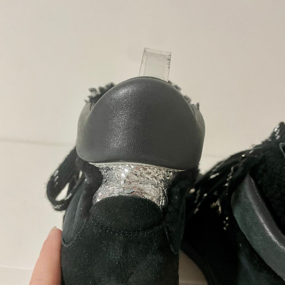 Isabel Marant Outdoor Sherpa Black Boots Hiking Winter Brendta Suede Lug Sole 38 - Picture 9 of 15